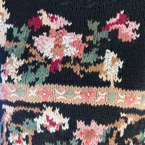 V I N T A G E 🌸 slouchy granny floral embroidered sweater🌸 - Picture 13 of 15